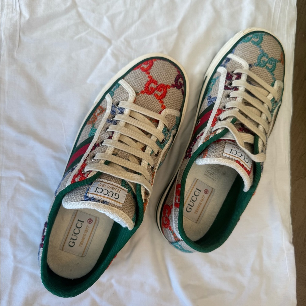 Gucci Canvas Sneakers with Multicolor Design